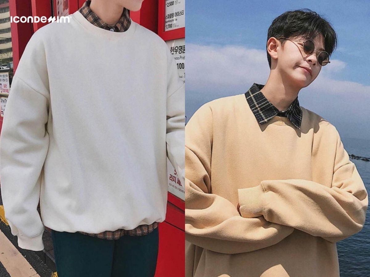 Phối áo sơ mi và áo sweater