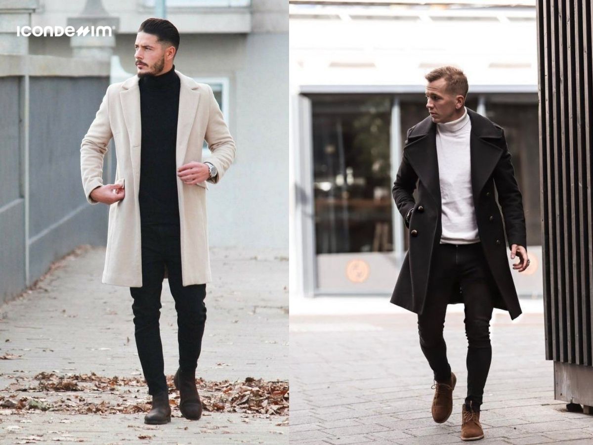 Phối áo jumper với áo khoác dáng dài