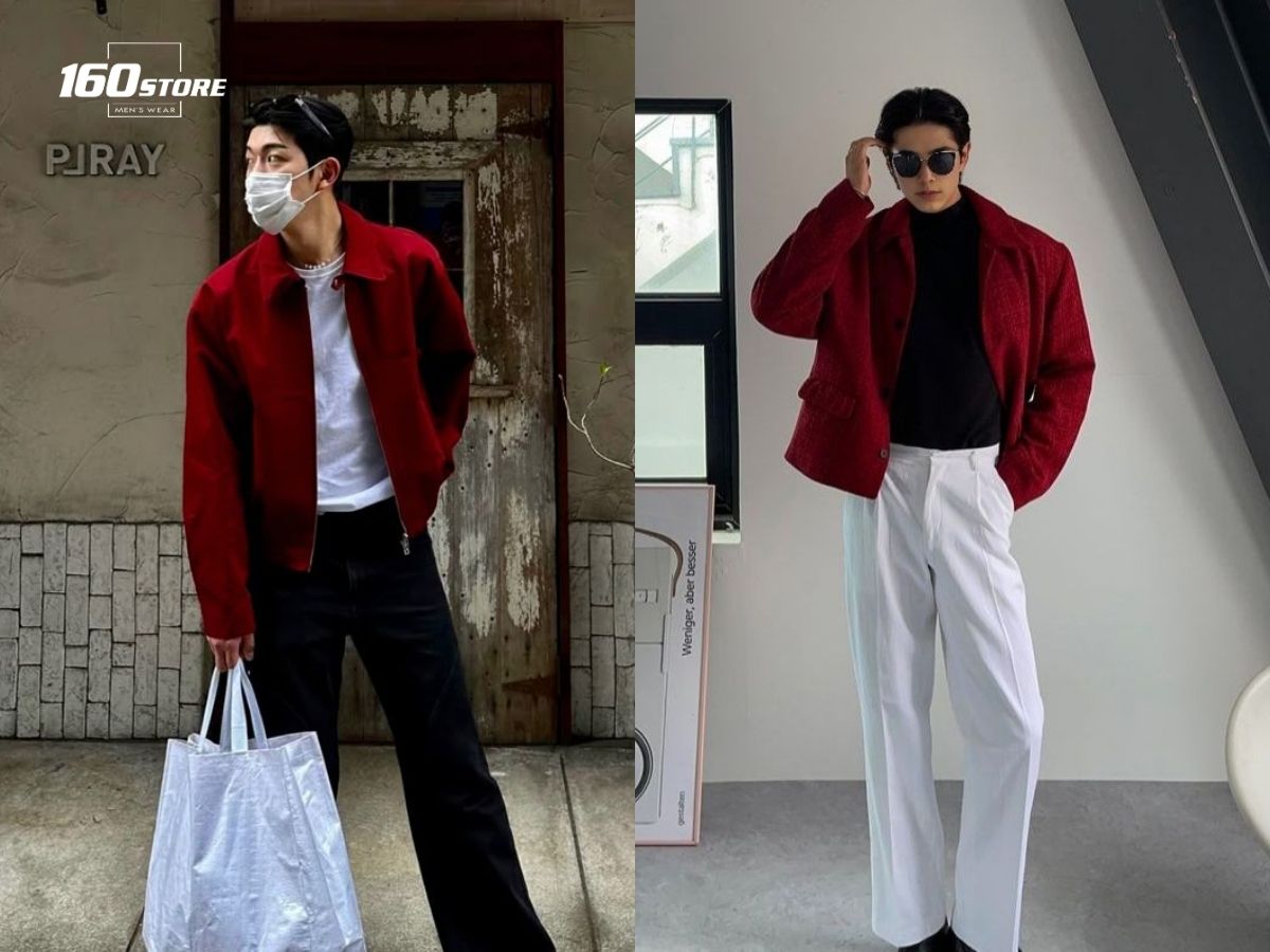 Phối đồ màu đen với đỏ