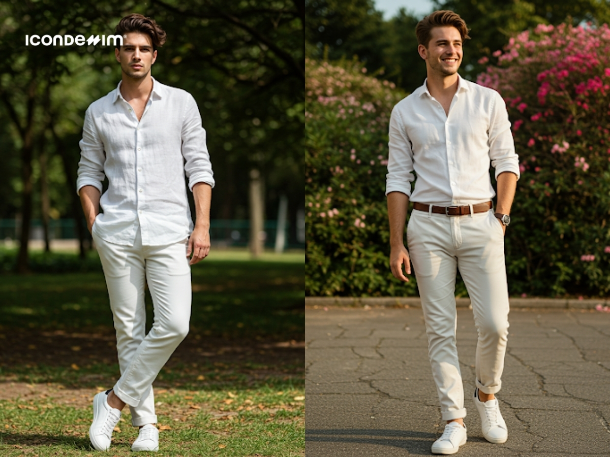 Phối đồ monochrome - White on White