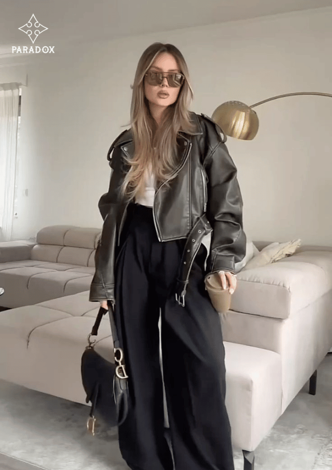 Phối đồ với áo khoác da nữ - phụ kiện bạc