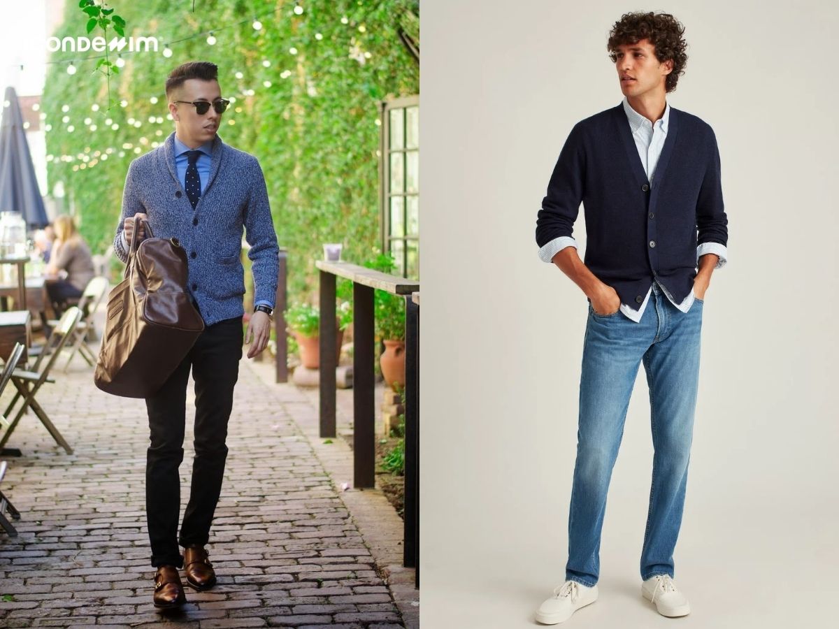 Phối đồ với áo khoác len nam