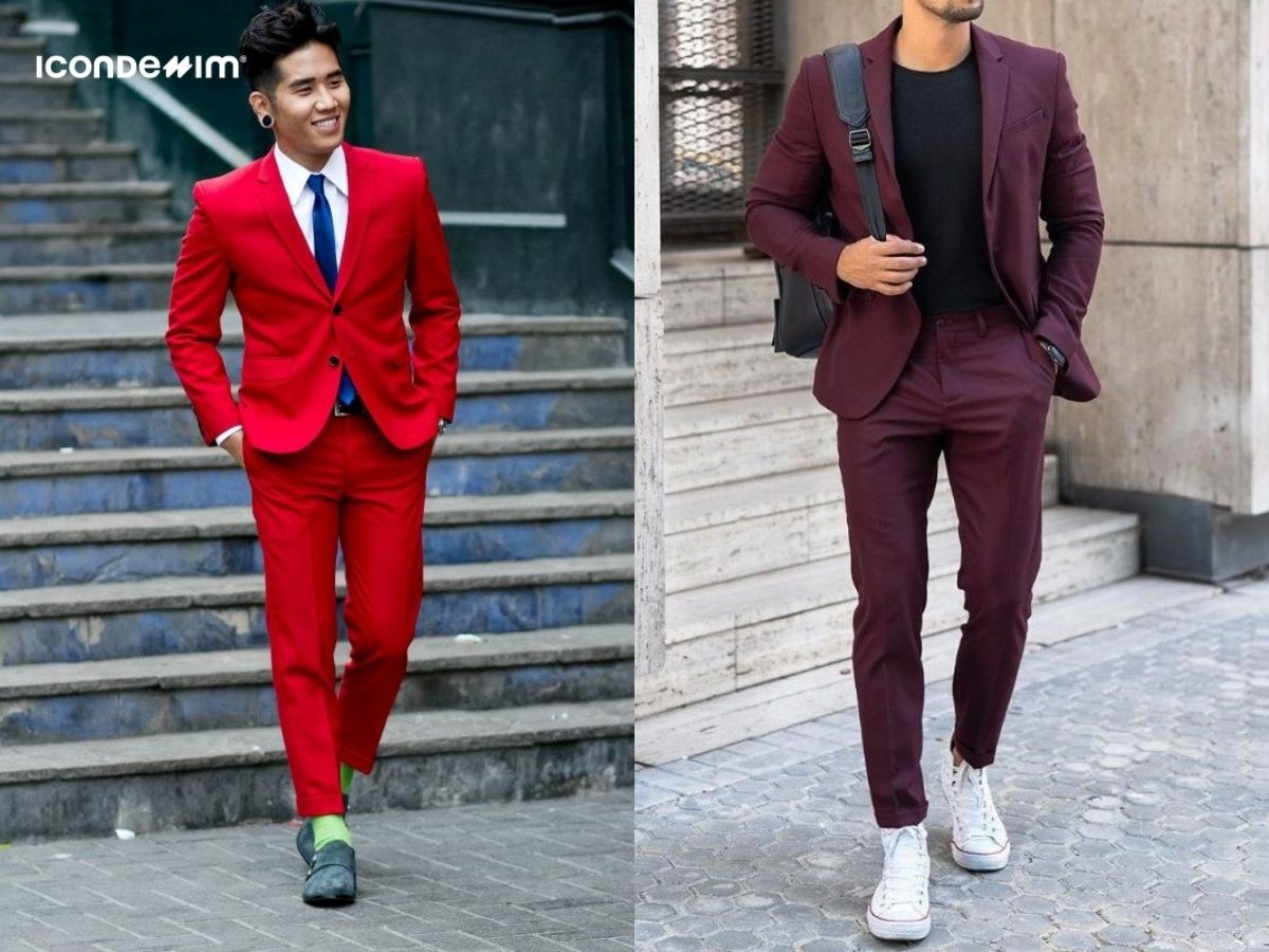 Phối đồ màu đỏ tone sur tone