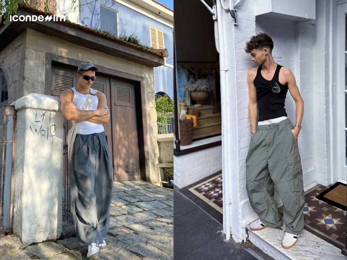 Quần baggy phối cùng áo ba lỗ mang lại sự thoáng mát, thích hợp cho mùa hè