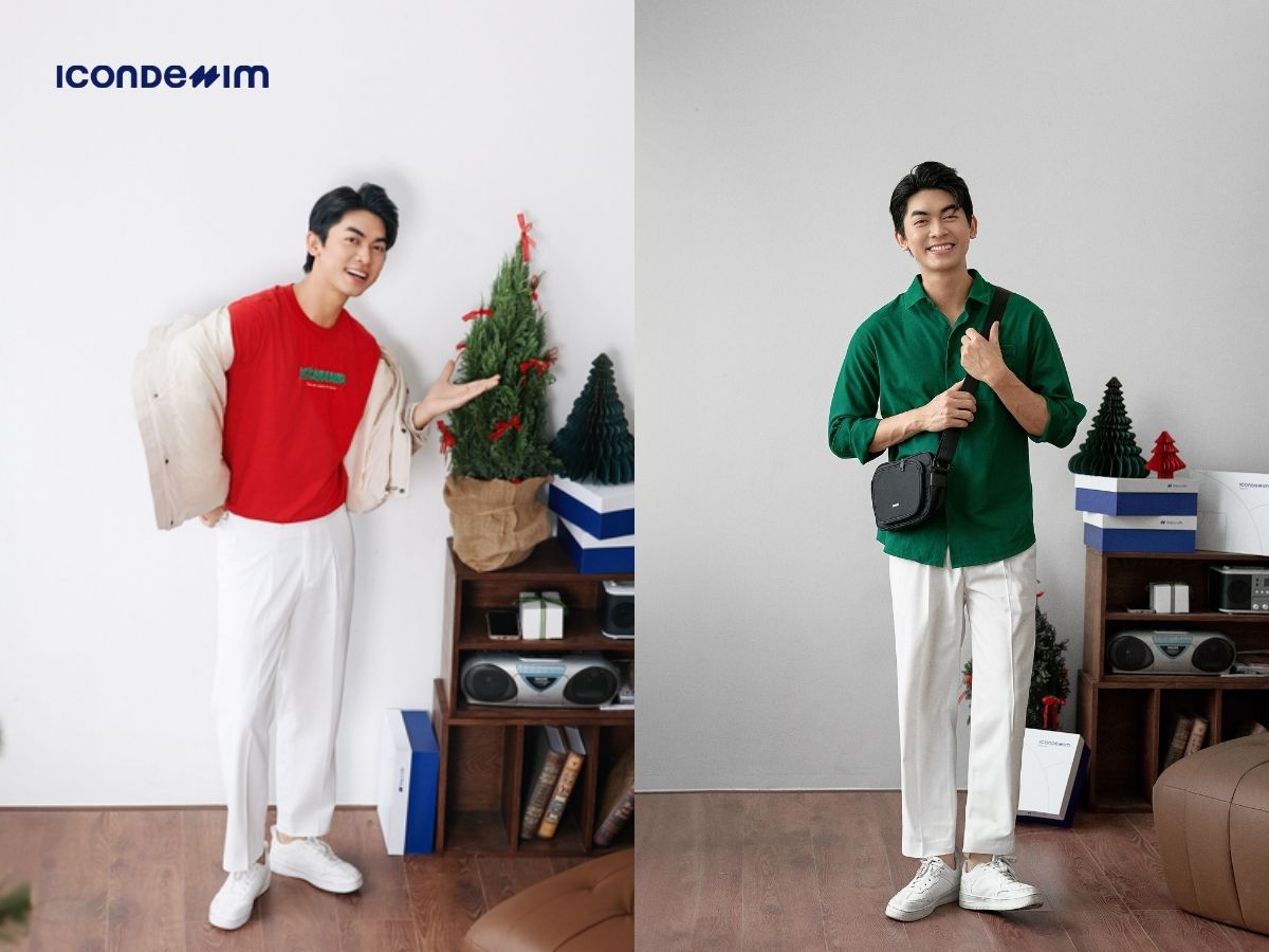 Phối áo thun hoặc áo sơ mi với quần tây ống rộng