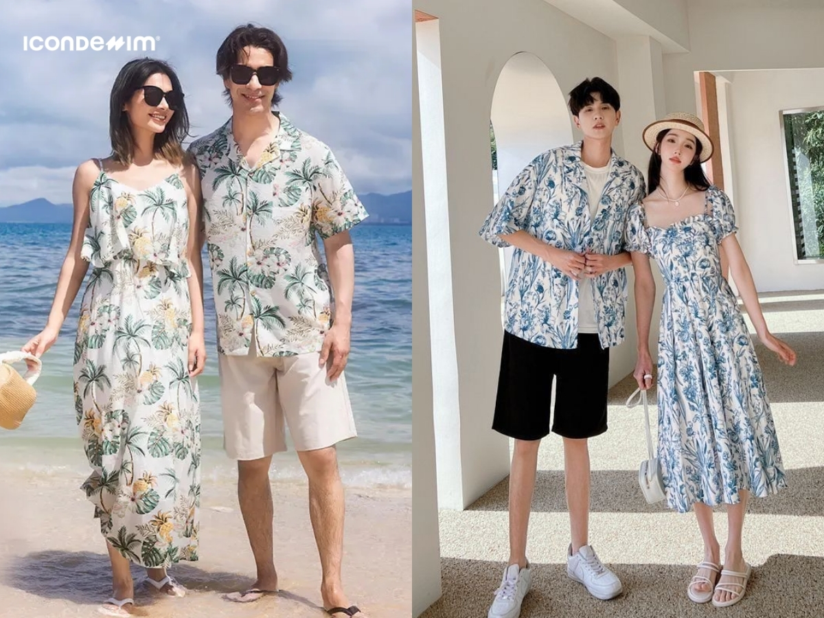 Phối đồ phong cách đi biển tươi mát, năng động cho các cặp đôi