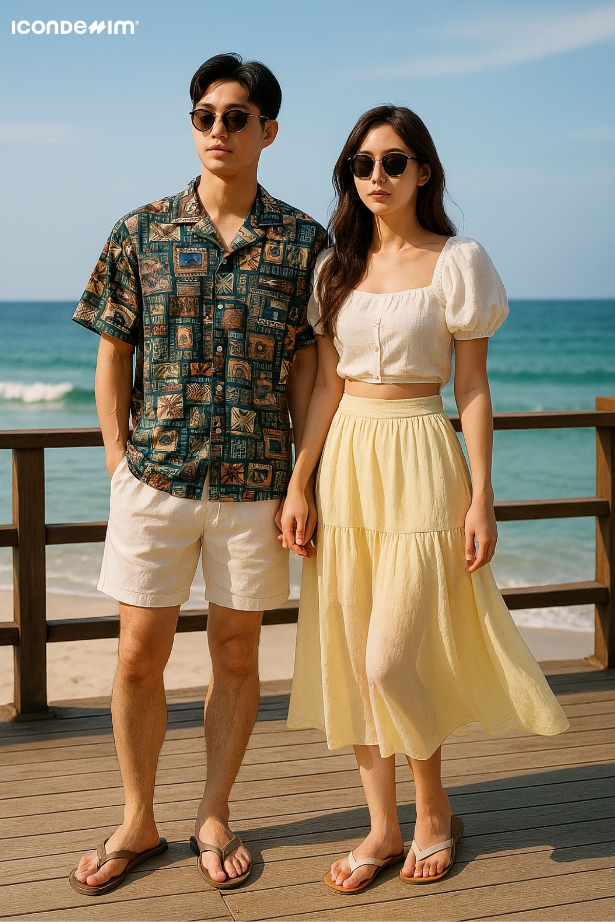 Phong cách đi biển mùa hè cho cặp đôi