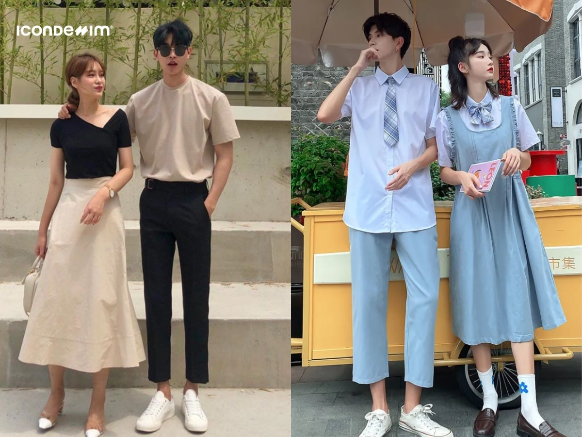 Phong cách đồng phục dễ thương cho cặp đôi mùa hè
