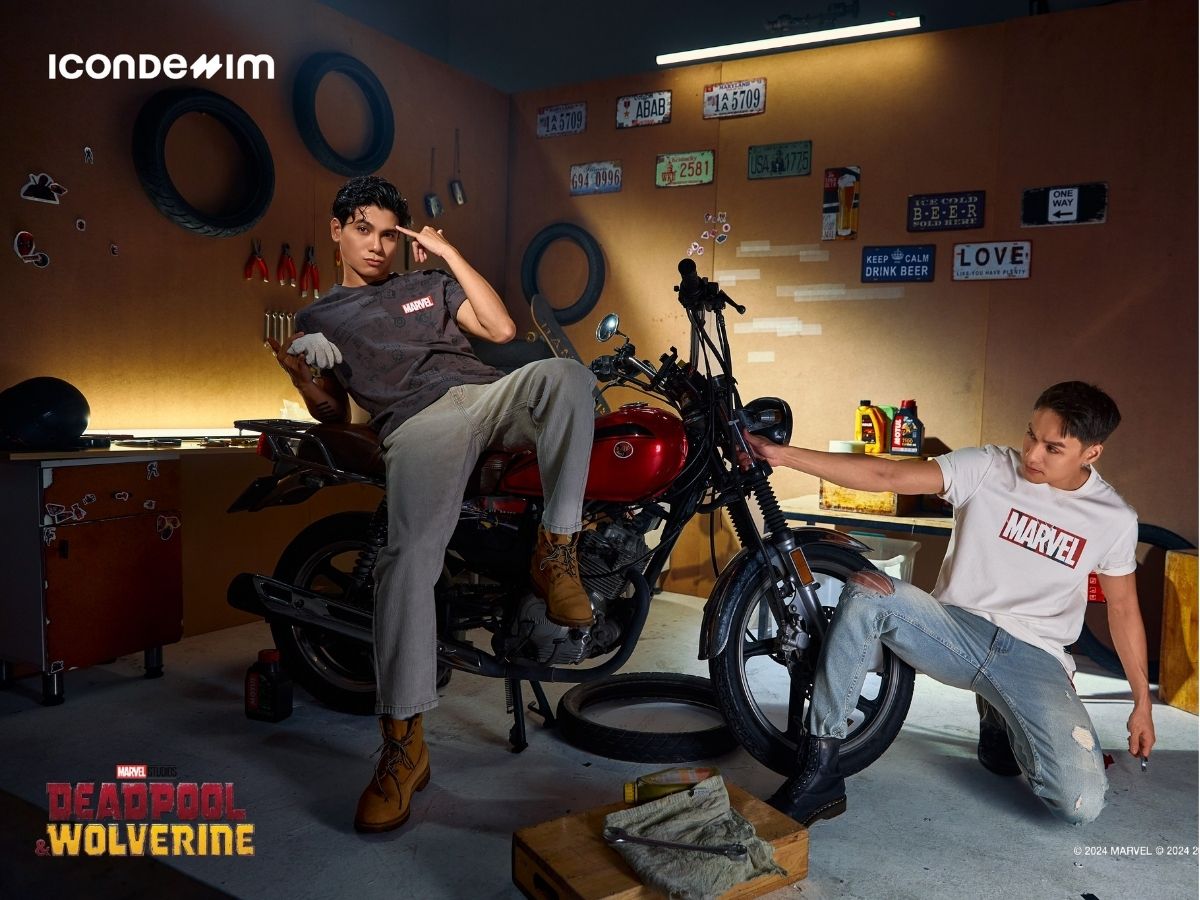 Áo phông form rộng và quần jeans skinny