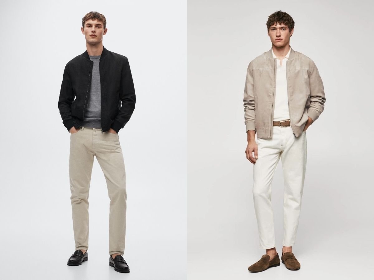 Quần baggy phối cùng áo jacket tạo diện mạo cực cool