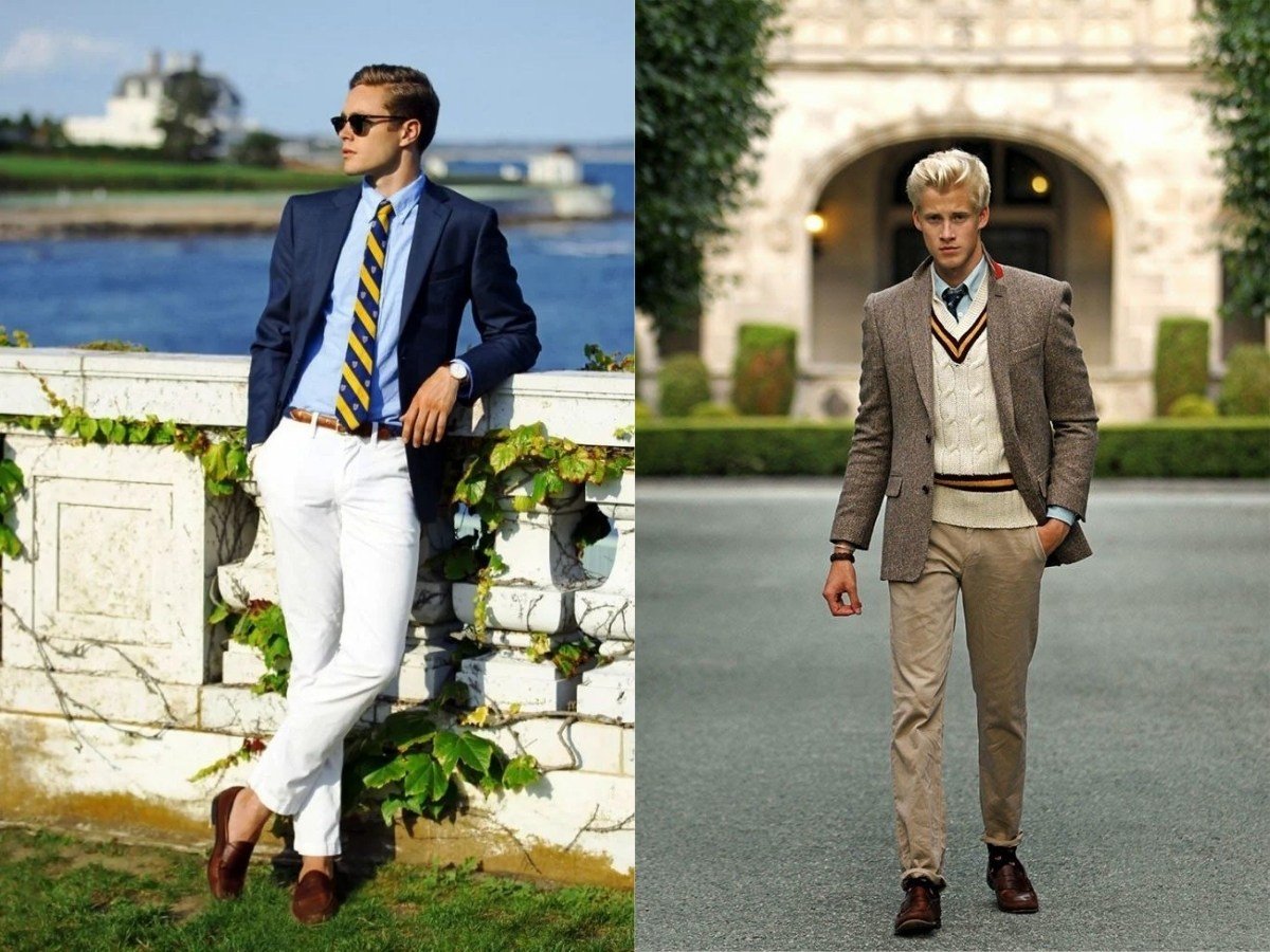 Quần chinos trong phong cách Preppy