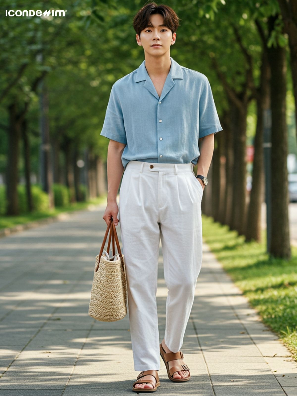 Quần dài Linen thoáng khí, thấm hút mồ hôi tốt