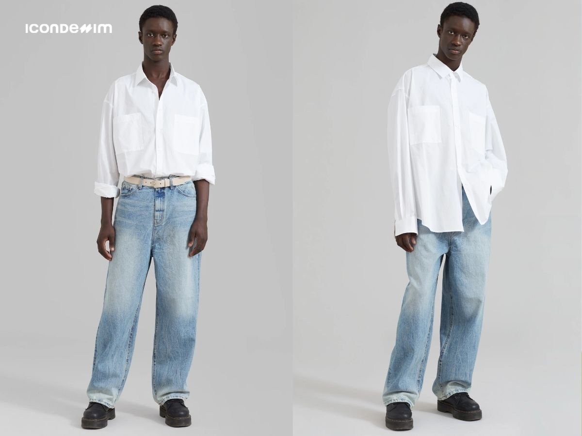 Quần jeans với áo sơ mi form rộng mang đến sự thoải mái khi vận động