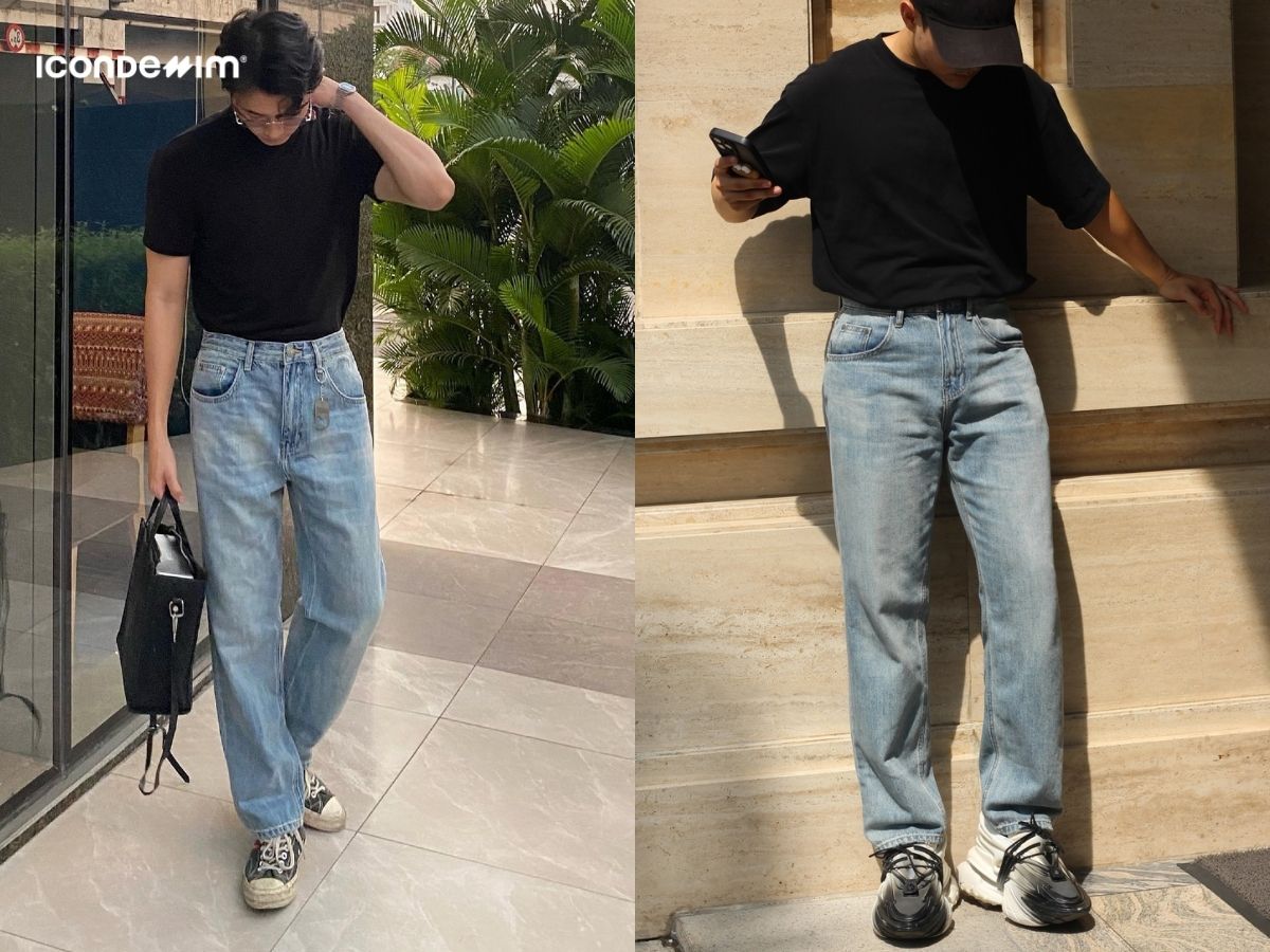 Quần jeans xanh có khả năng phối đồ linh hoạt