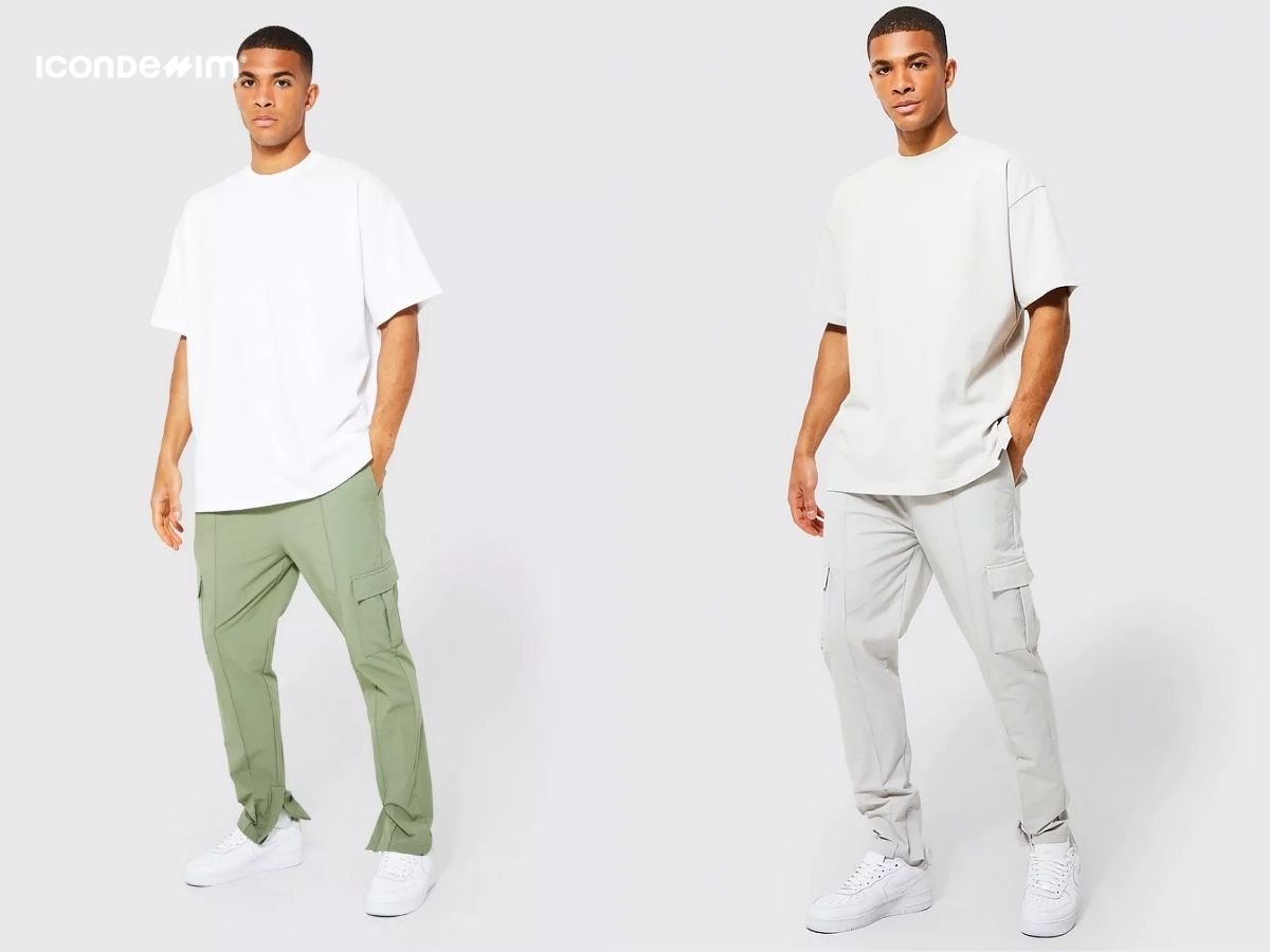 Phong cách streetwear nam với quần jogger kaki với áo oversize