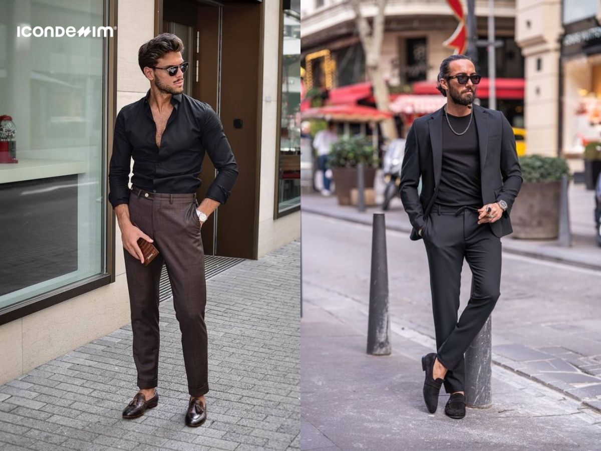 Quần tây cạp cao gắn liền với phong cách thời trang gangster