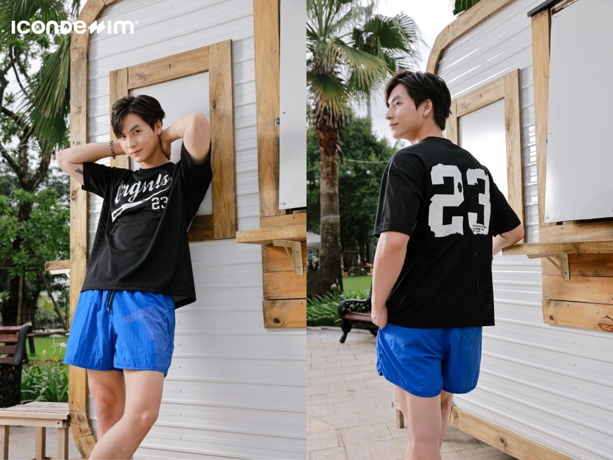 Áo thun oversized và quần short thể thao