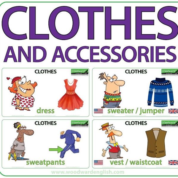 từ vựng tiếng anh về quần áo và phụ kiện