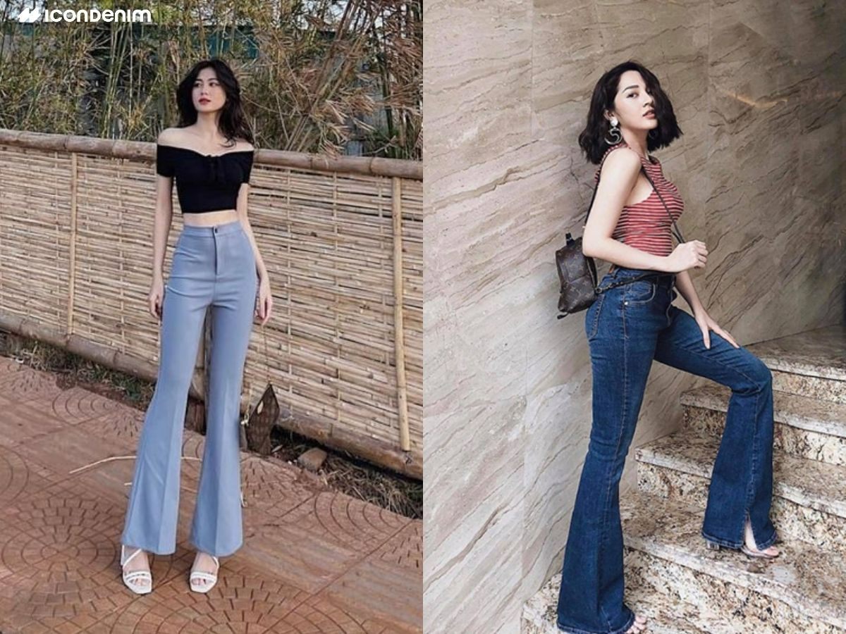 Quần cạp cao và croptop tôn eo thon