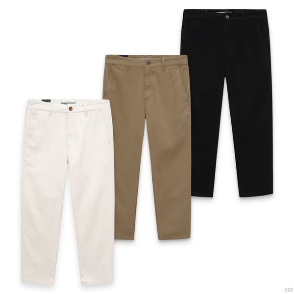 Quần Kaki Nam Ống Suông Trơn Fit Classic Form Straight