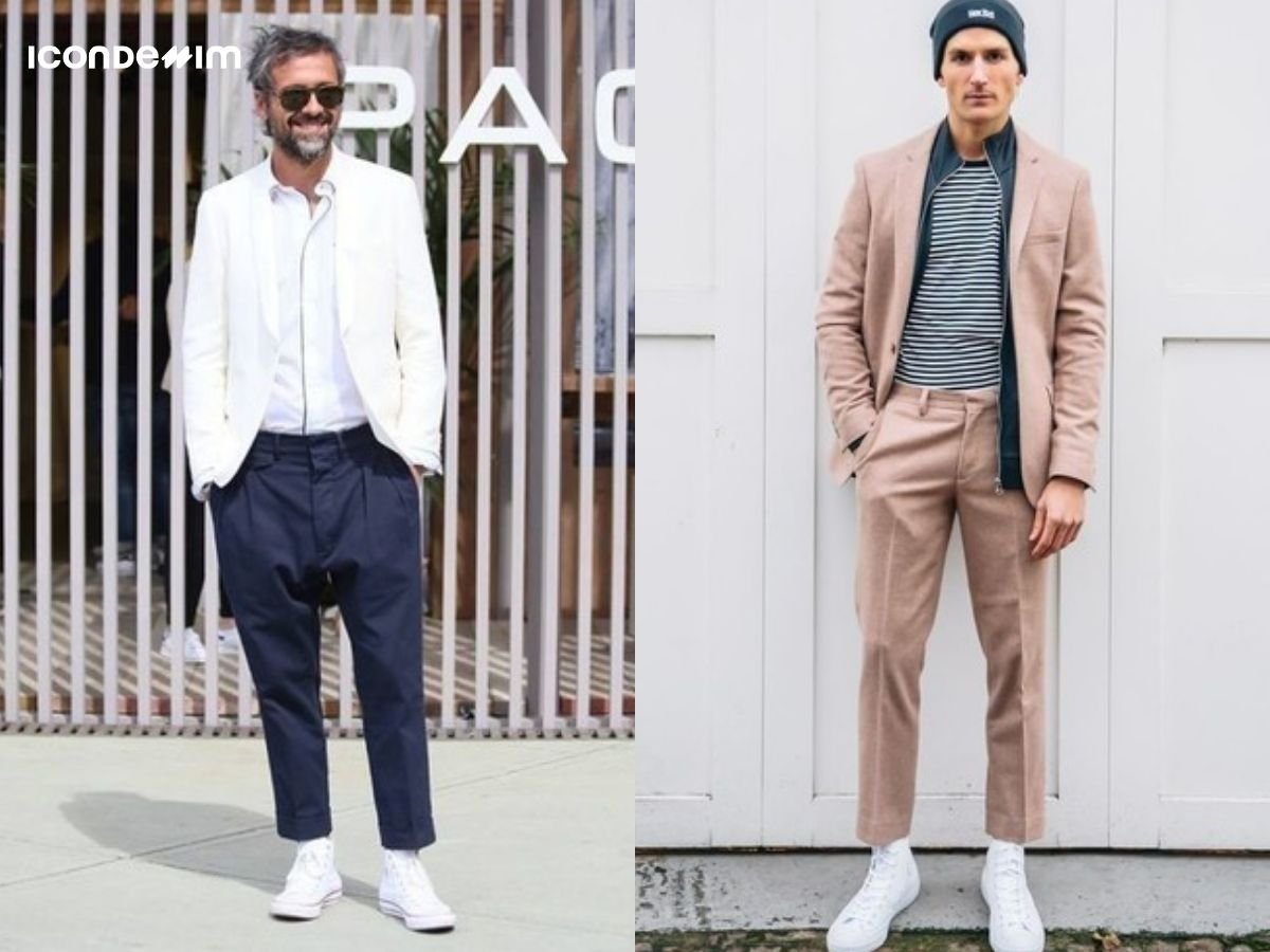 Set đồ giày thể thao với quần tây, áo vest