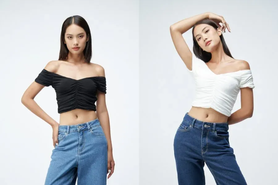 Áo thun nữ trễ vai đã trở thành một xu hướng thời trang vô cùng hot nhận được nhiều sự yêu thích của các cô gái.