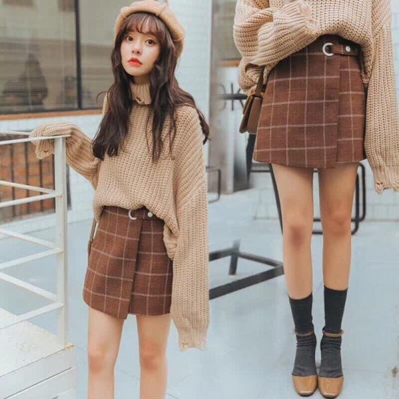 10 Cách Phối Áo Len Với Chân Váy