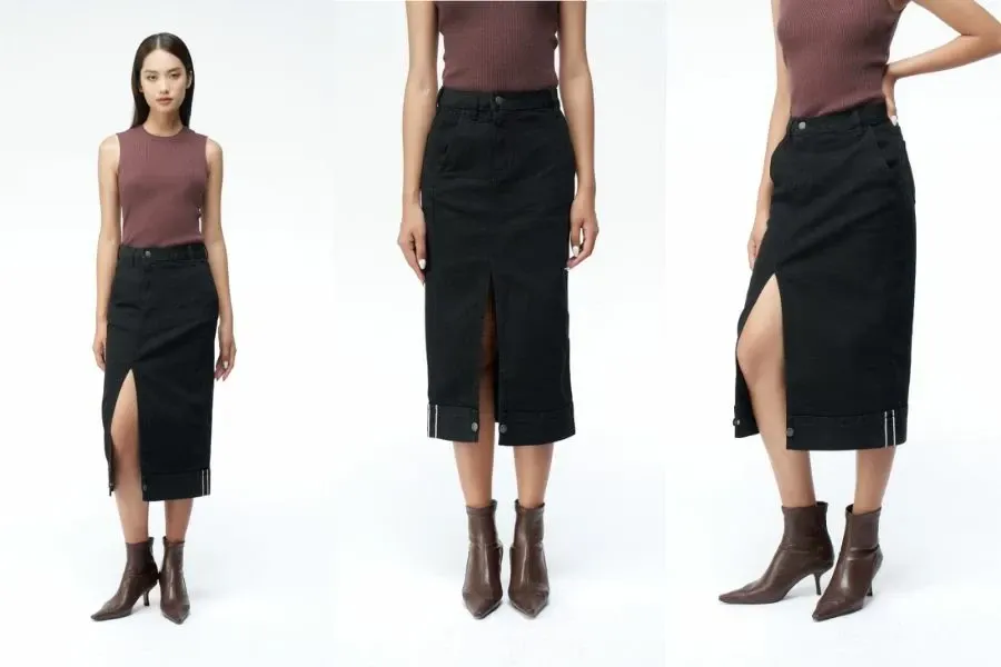 Chân váy bút chì mang đến vẻ thanh lịch và chững chạc.