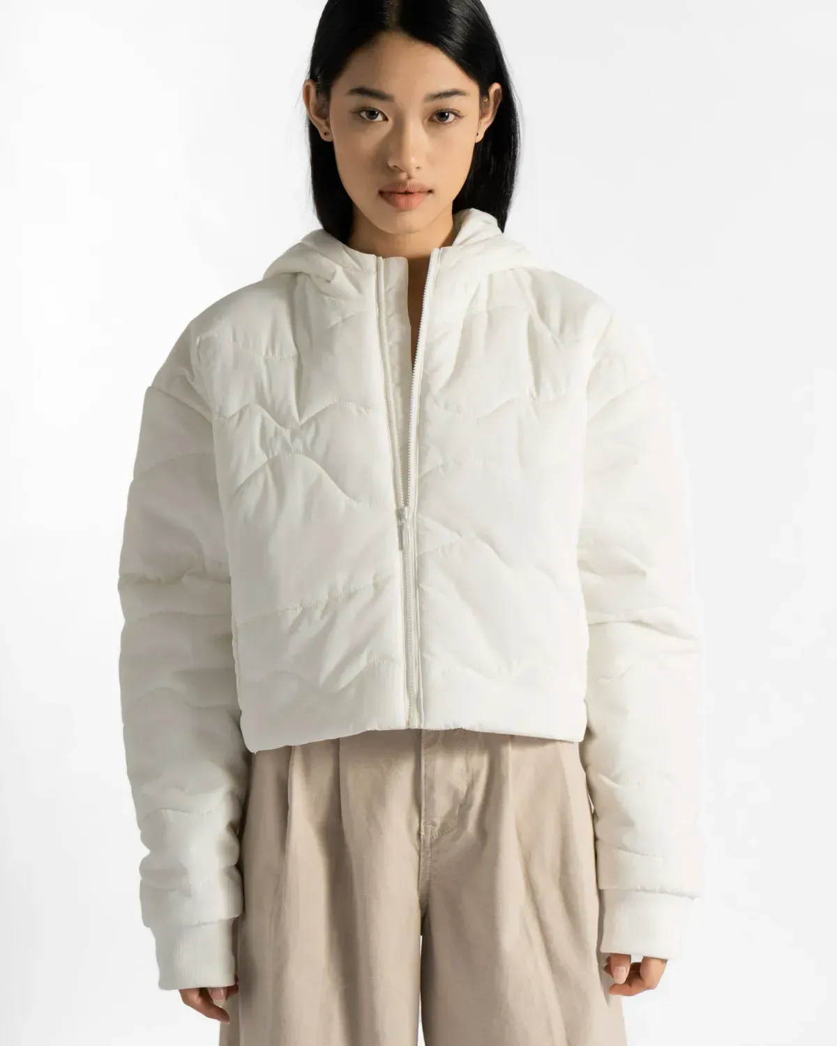 Áo khoác phao nữ dáng croptop