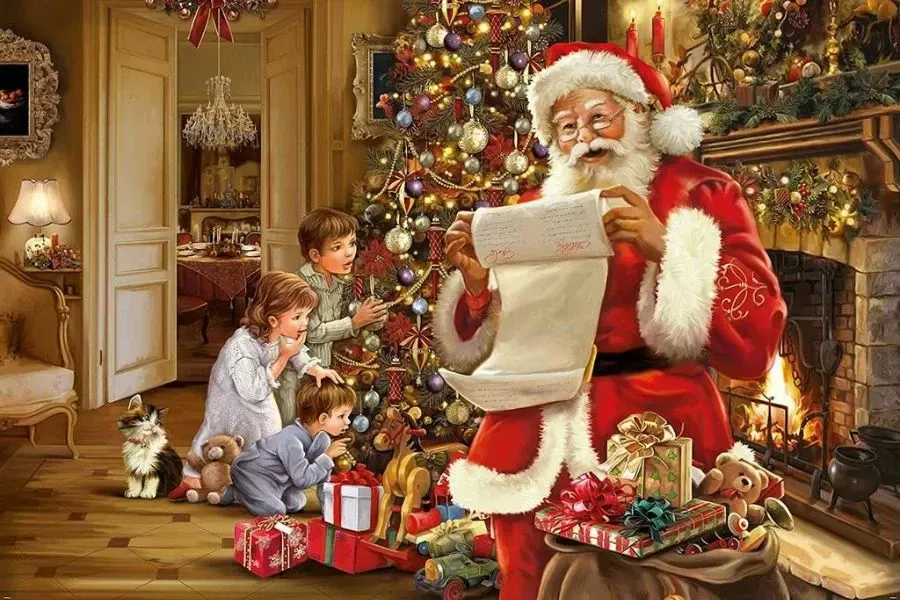 Ông già Noel đọc thư của các bạn nhỏ gửi đến