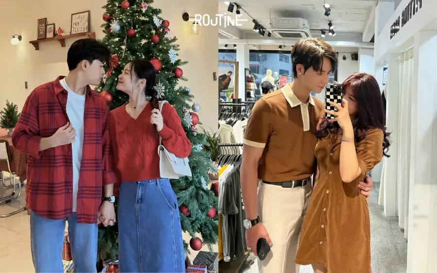 44b36602-1d52-47b9-83f1-25cf5a3ccaf8 Phối đồ đôi đi chơi Noel theo phong cách tone sur tone cho các cặp đôi