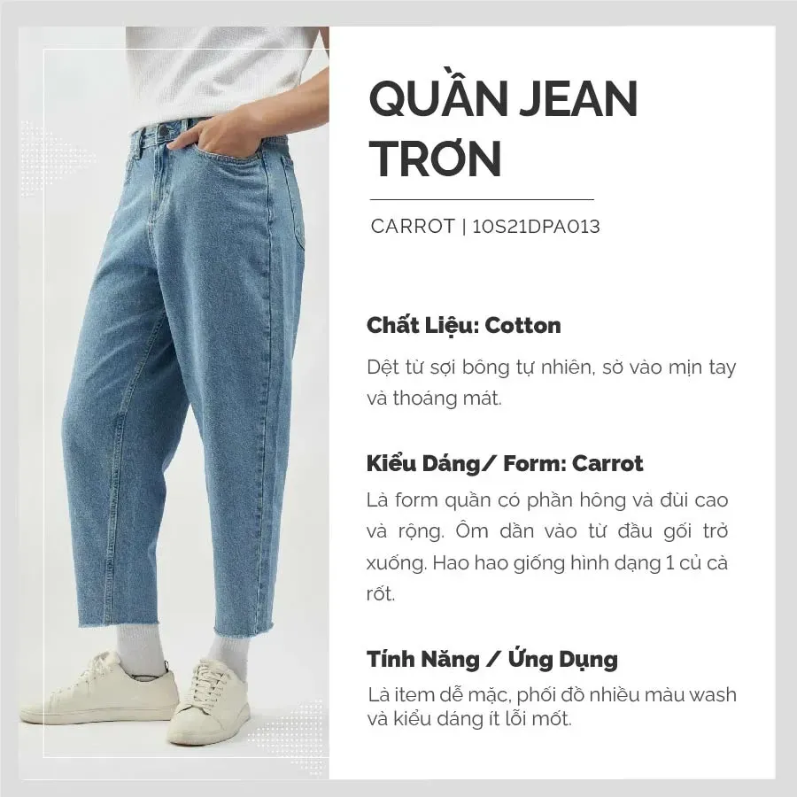 Quần jean form carrot là gì?
