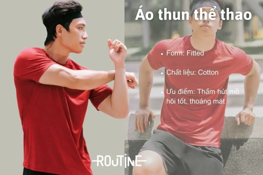 Áo thun thể thao thoải mái, tiện dụng