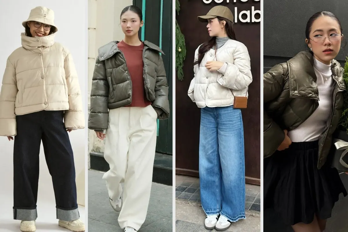 Kiểu áo khoác phao nữ được thiết kế đa dạng về kiểu dáng và chất liệu nhẹ, mềm mịn, ấm áp