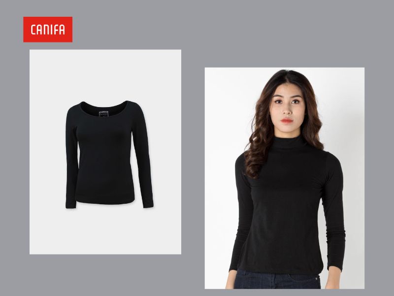 màu đen bảng màu áo giữ nhiệt nữ