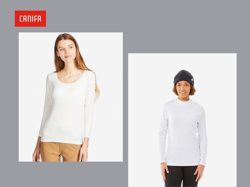 Áo giữ nhiệt nữ màu trắng