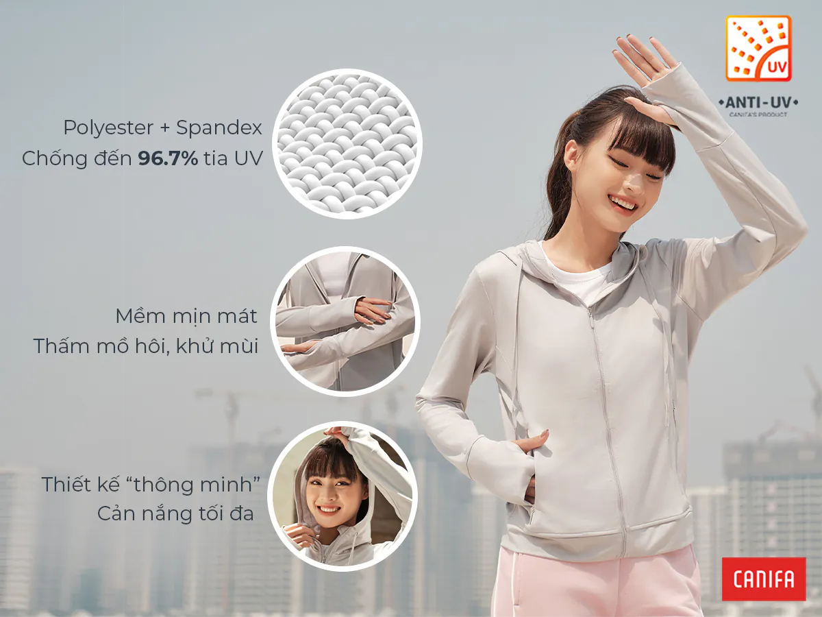 Vải polyester áo chống nắng