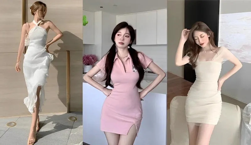 Chống tay lên hông giúp chuyển hướng ánh nhìn khoe vòng eo thon gọn