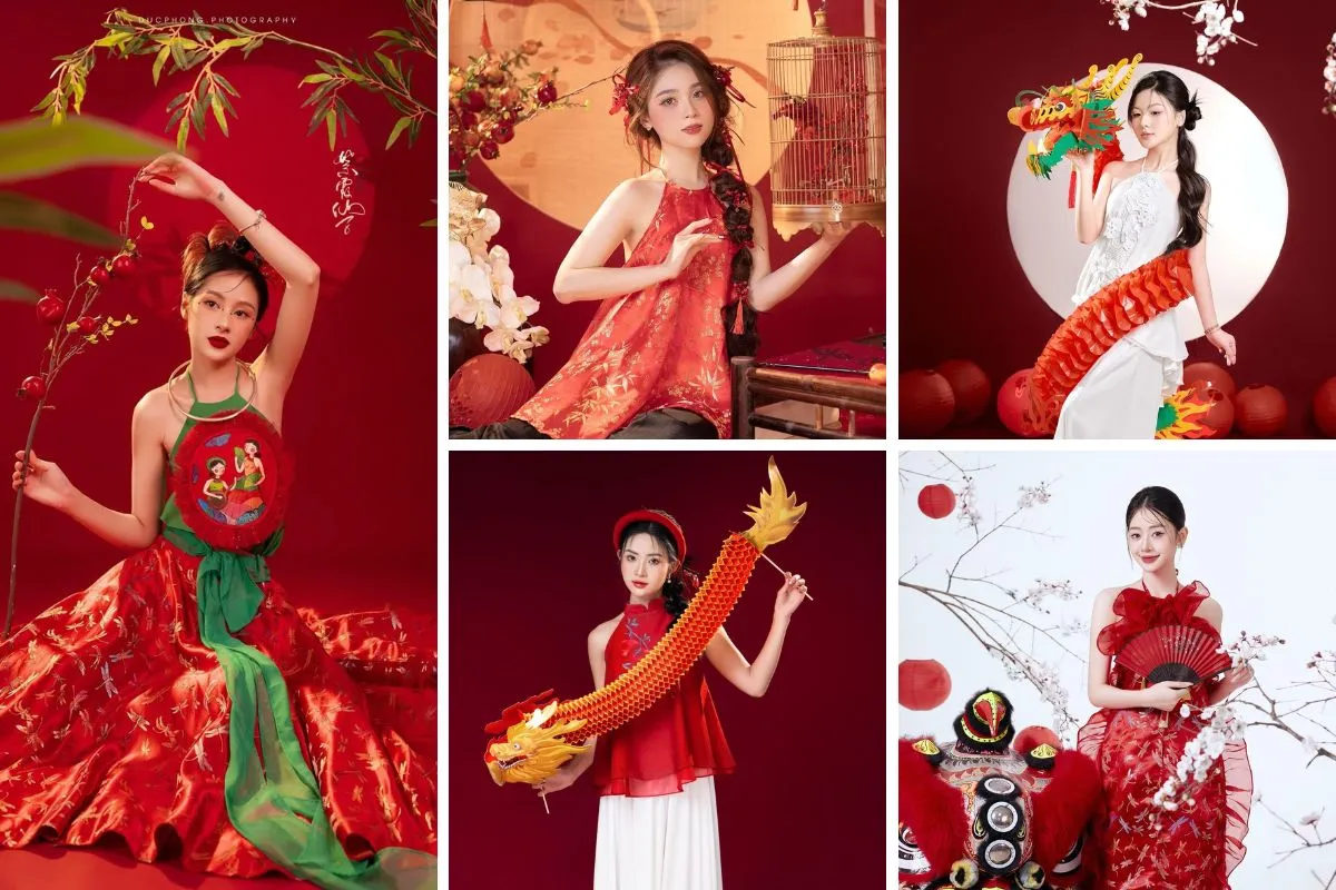 Chụp ảnh Trung Thu cùng áo yếm