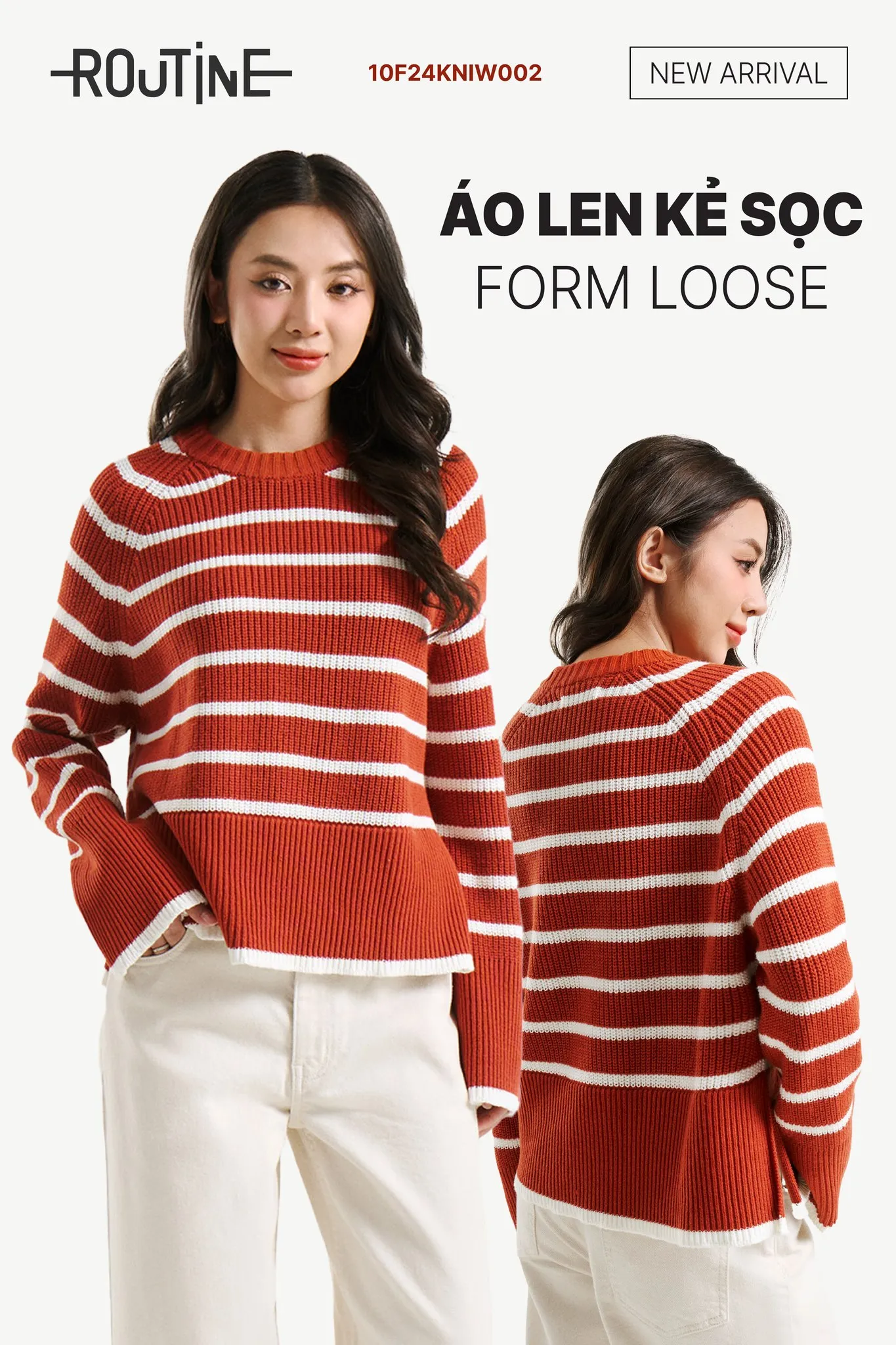 Áo kẻ ngang giúp tạo cảm giác thân hình đầy đặn và cân đối hơn.