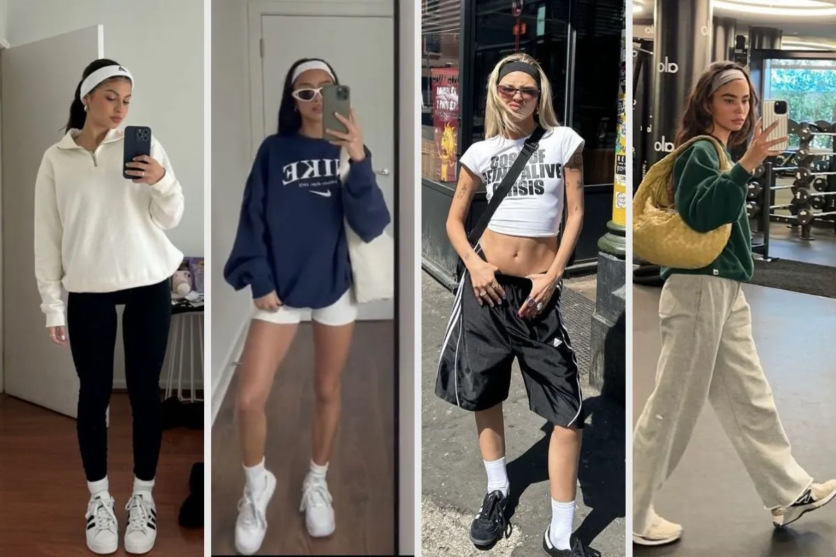 phối quần áo thể thao với băng đô