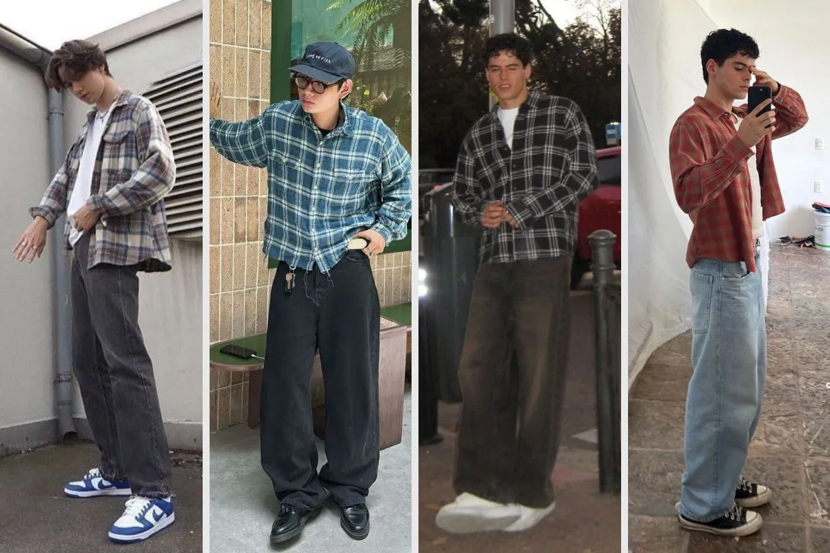 mẫu áo sơ mi flannel trẻ trung, màu sắc