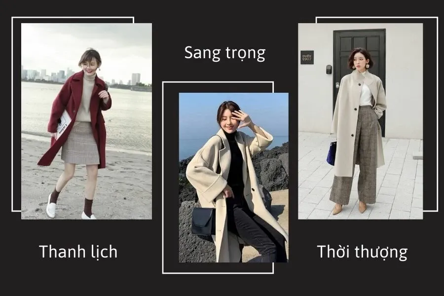 Phối đồ du lịch mùa thu nữ cùng áo khoác dáng dài