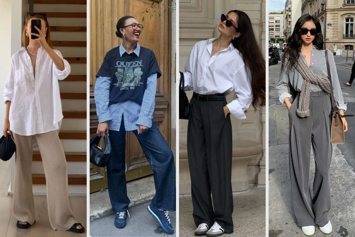 phối đồ đi học cho nữ với áo sơ mi