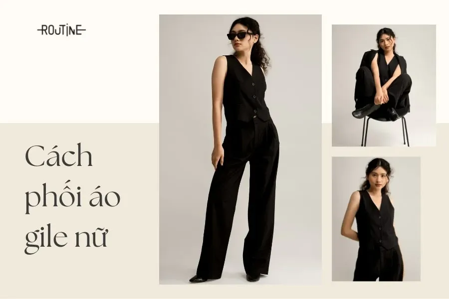 Phối đồ du lịch mùa thu cùng áo gile nữ