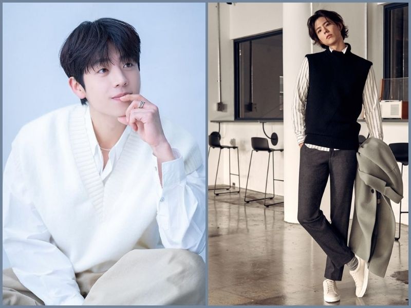 Mặc áo len ba lỗ cùng áo sơ mi dài tay bên trong vừa ấm áp, thanh lịch