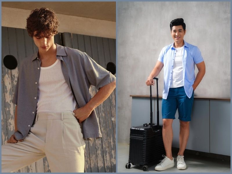 phối đồ với áo ba lỗ nam