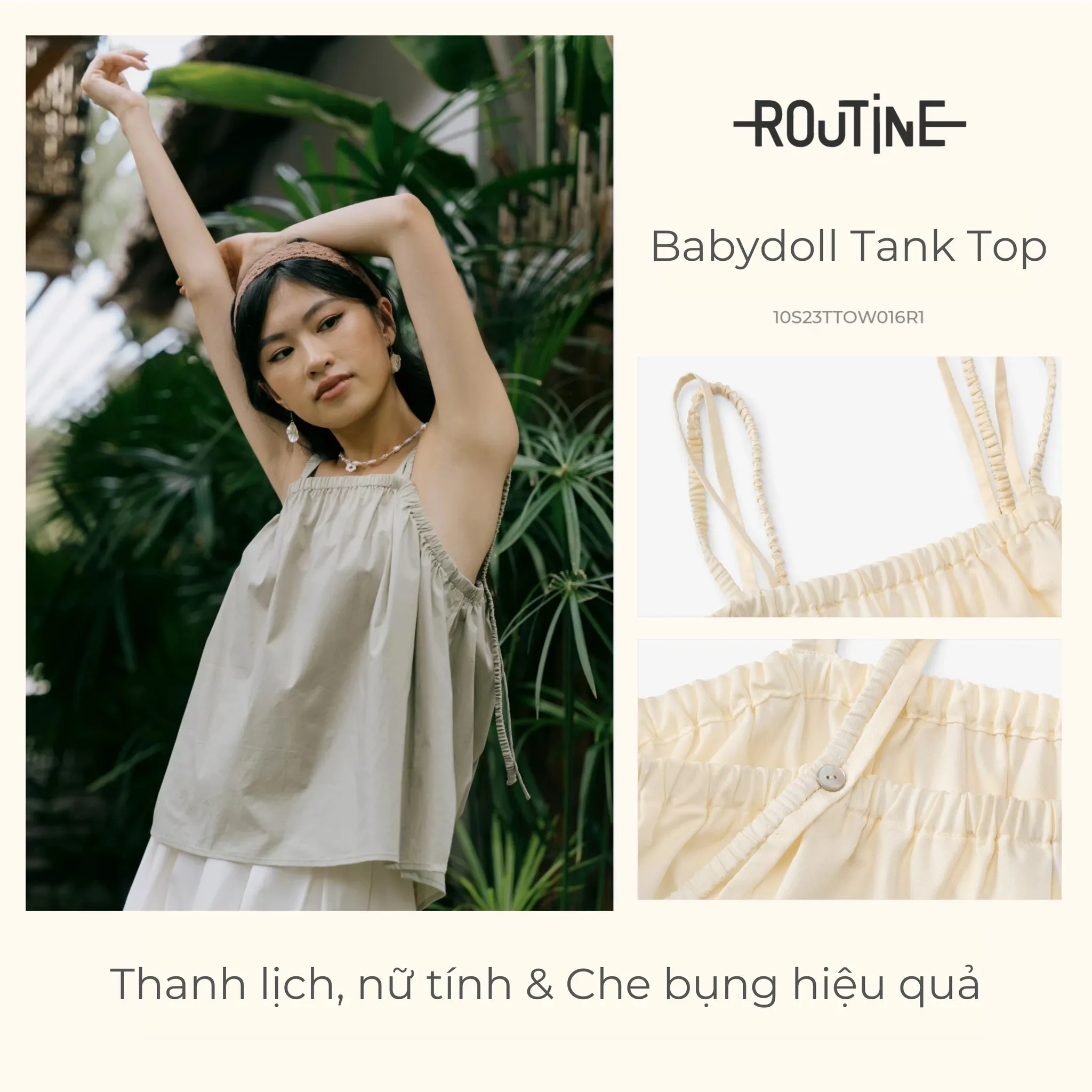 phoi-do-voi-ao-hai-day-13-jpg-vf04 Babydoll tank top nhẹ nhàng, thanh lịch