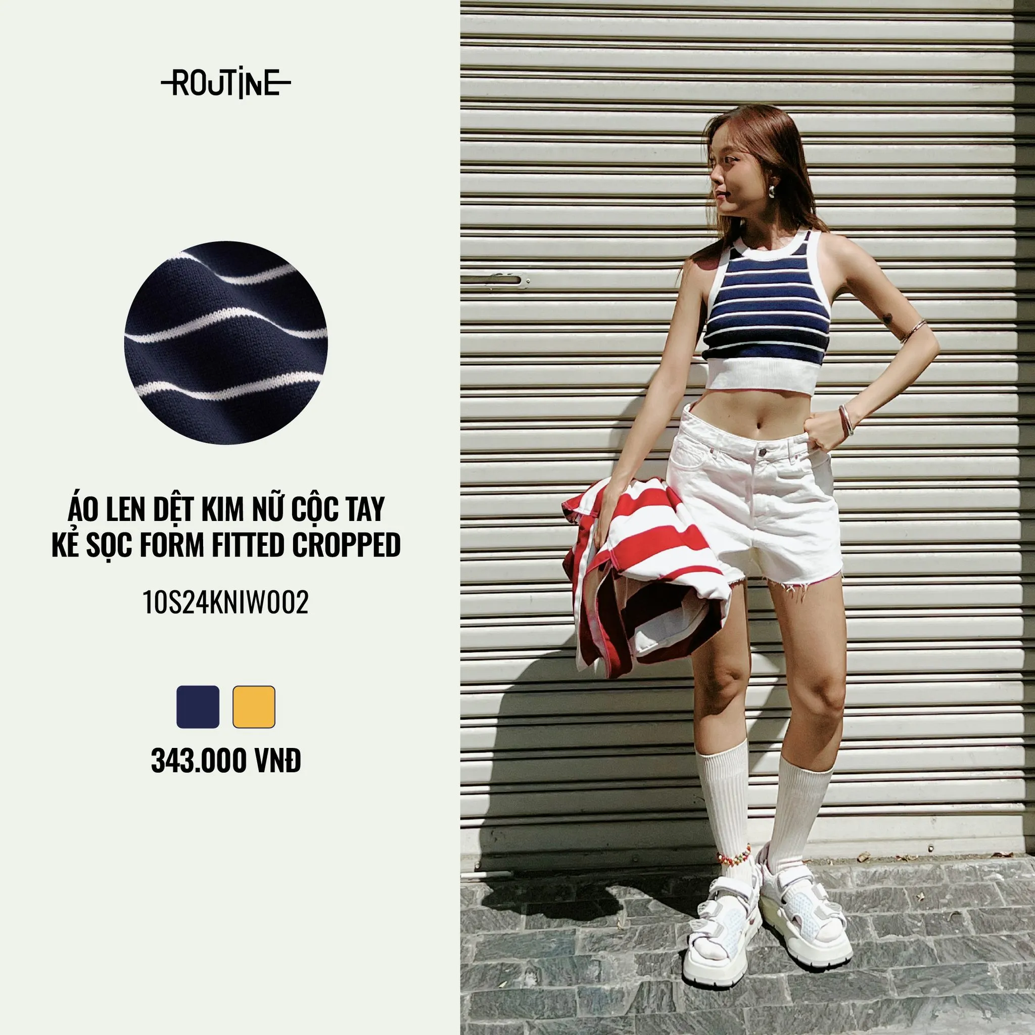 phoi-do-voi-ao-hai-day-2-jpg-r80q Phối áo ba lỗ dệt kim với quần short jeans