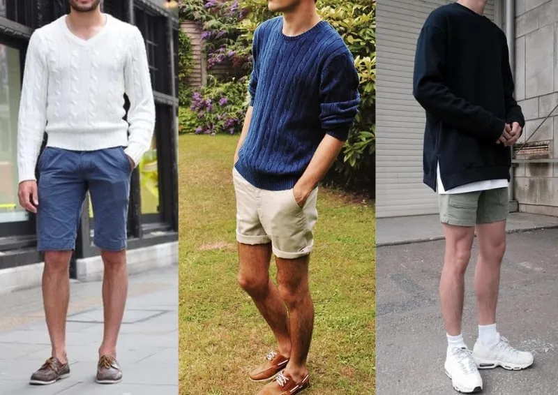 Phối áo sweater cùng quần short tạo vẻ ngoài trẻ trung, năng động